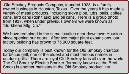 Old Smokey Products Company, founded